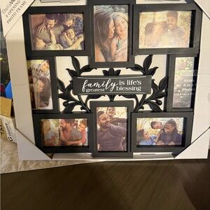 Bella Vita Black Multi-Photo Frame 18x22 inch 8 photo openings Brand New in Box